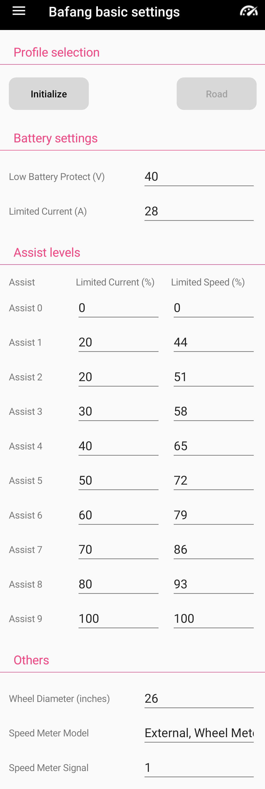 Bafang BBSHD 1000w basic settings Bafang BBSHD basic 1000W