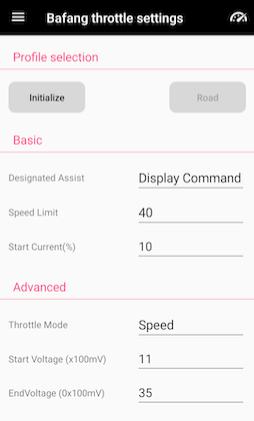 Bafang BBS01 250w throttle settings Bafang BBS01 throttle 250W