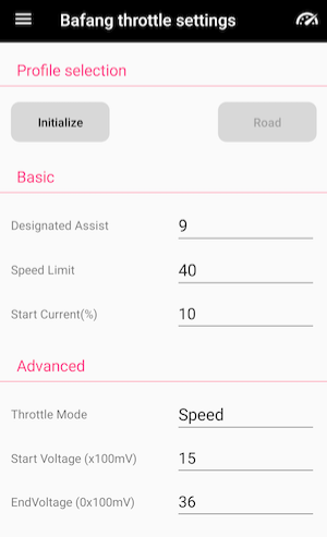 Bafang Ultra m620 throttle settings Bafang Ultra throttle