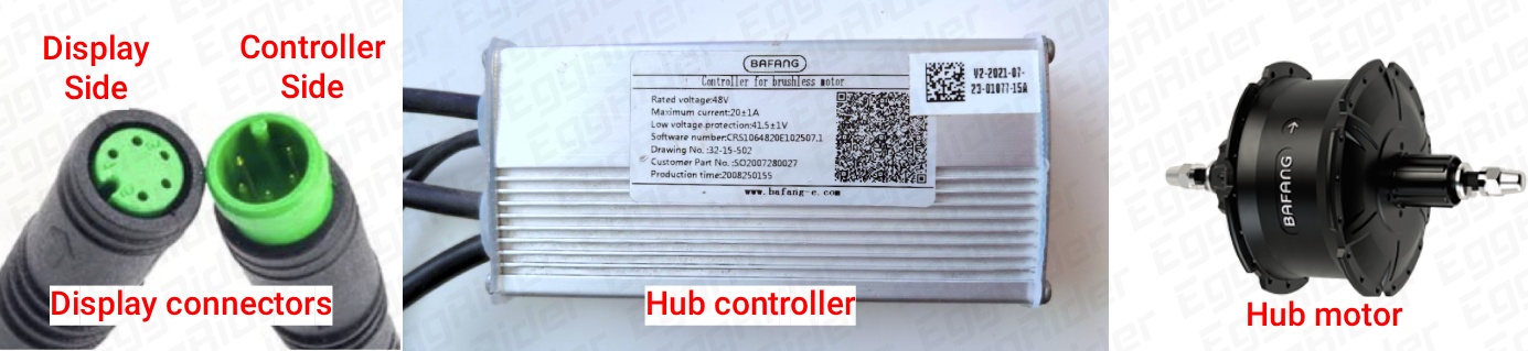 Bafang hub controller with connectors and motor Bafang hub controller with connectors and motor
