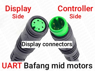 UART Bafang mid motor display connectors UART Bafang mid motor display connectors