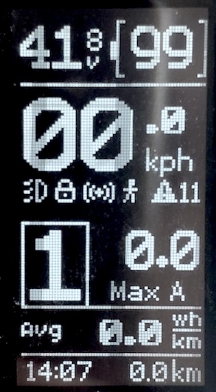 EggRider display main screen V2 "EggRider display main screen layout v2"