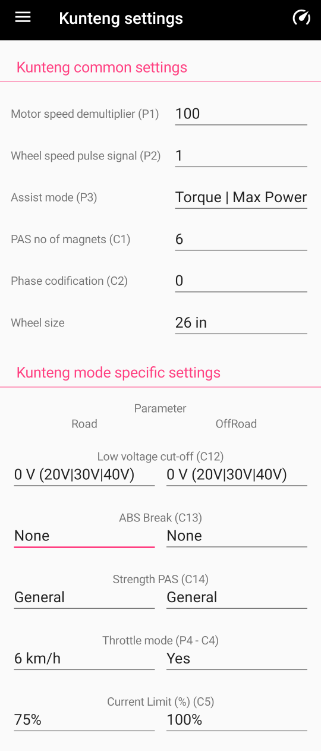 Kunteng Settings Kunteng Settings